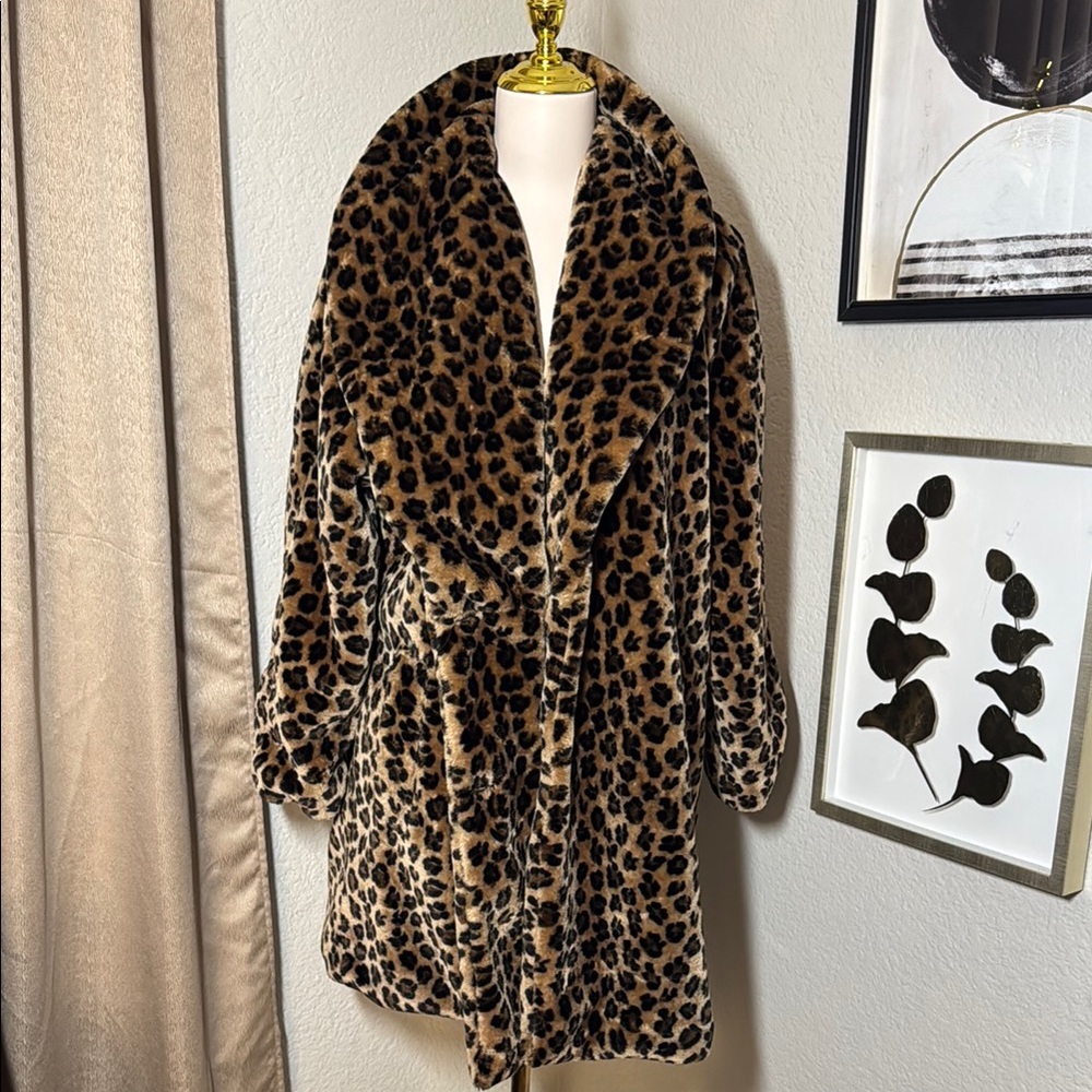 BCBGeneration Brown Teddy Jacket Plush Faux Fur